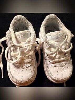 Nike Kids Air Force 5C White Low-Top Sneakers